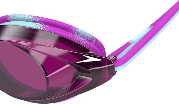 Speedo UnisexChild Swim Goggles Vanquisher 20 JuniorMirrored Marine BlueDive PurplePink GlowSilver