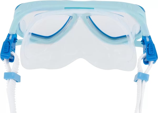 imageSpeedo UnisexAdult Swim Snorkel Dive Mask AntiFog with Nose Cover Adventure SeriesMS Cool BlueClear