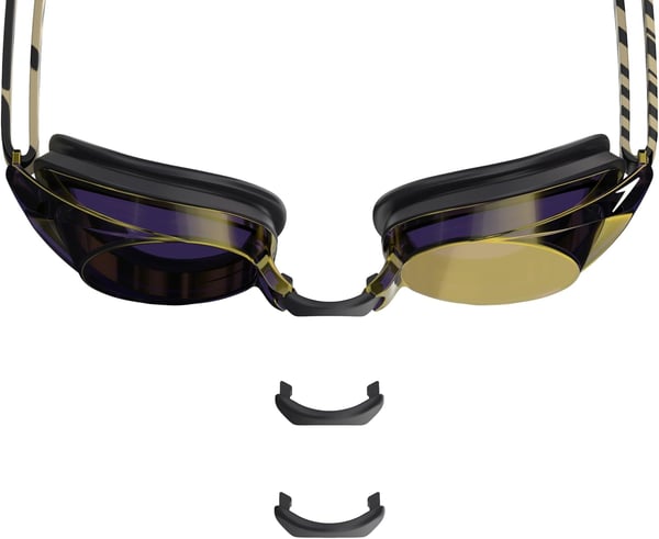 Speedo UnisexAdult Swim Goggles Mirrored Vanquisher 20Hero Speedo BlackBronzeGold Mirror