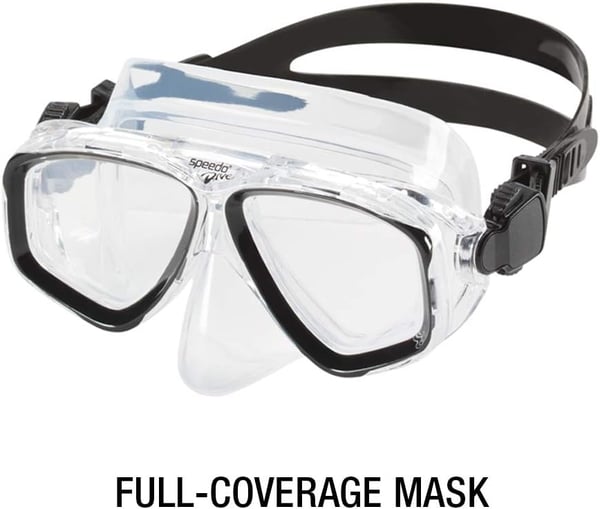 Speedo UnisexAdult Adventure Swim MaskBlackWhite