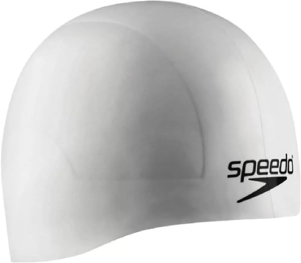 imageSpeedo UnisexAdult Swim Cap Silicone Aqua VWhite