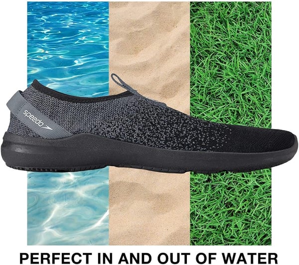 Speedo Mens Water Shoe Surfknit ProBlackWhiteRed