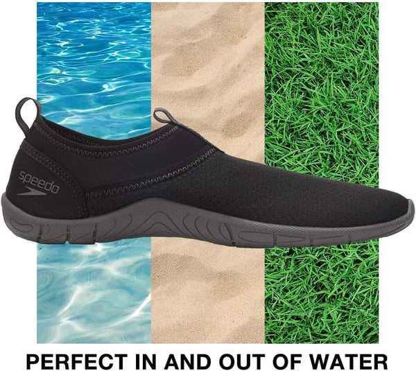 Speedo Mens Water Shoe Tidal CruiserDiscontinuedBlackDark Gull Grey