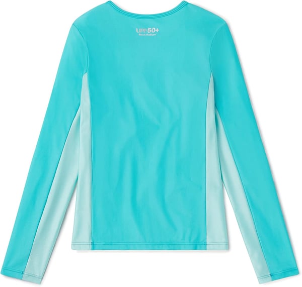 Speedo Girls Uv Swim Shirt Long Sleeve RashguardScuba Blue