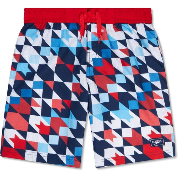 Speedo Boys Swim Trunk Knee Length Boardshort EBoard PrintedCafe Check