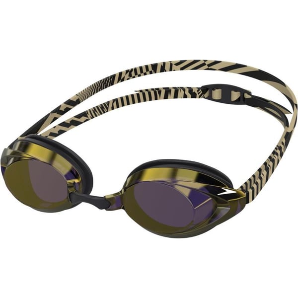 Speedo UnisexAdult Swim Goggles Mirrored Vanquisher 20Hero Speedo BlackBronzeGold Mirror