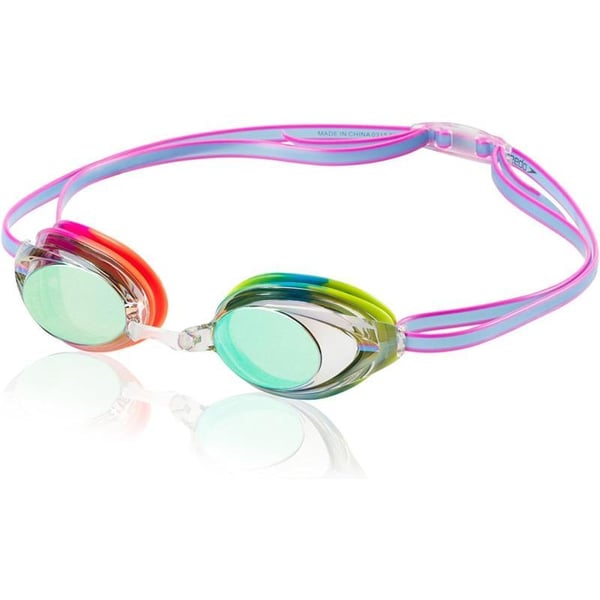 Speedo UnisexChild Swim Goggles Vanquisher 20 Junior  Manufacturer DiscontinuedMirrored Rainbow Brights