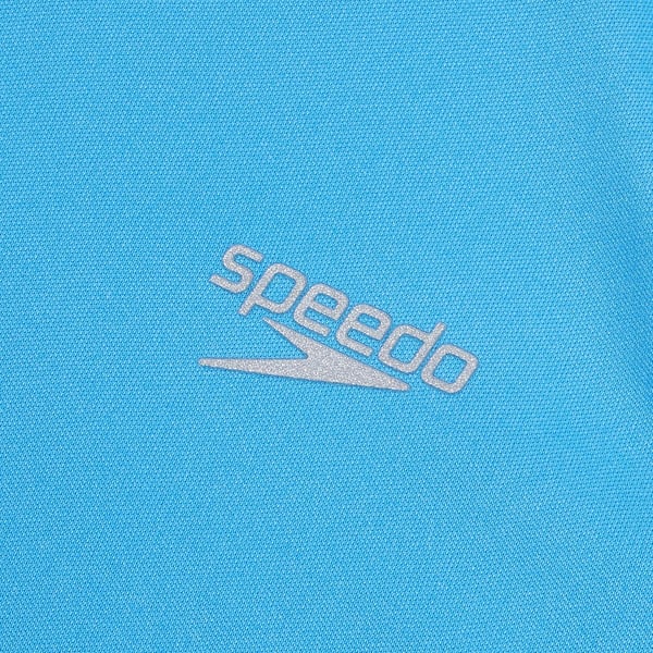 Speedo Girls Uv Swim Shirt Long Sleeve RashguardHooded Tranquil Blue