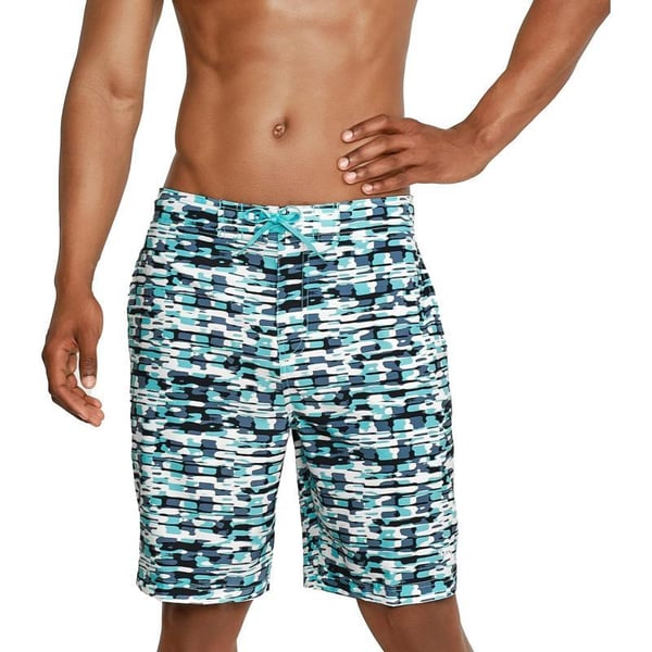 Mens Swim Trunk Knee Length Boardshort Bondi Printed20 Data Porcelain