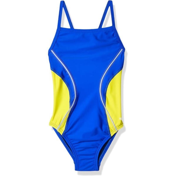 Speedo Big Girls Revolve Splice Energy Back Swimsuit22 SapphireGold