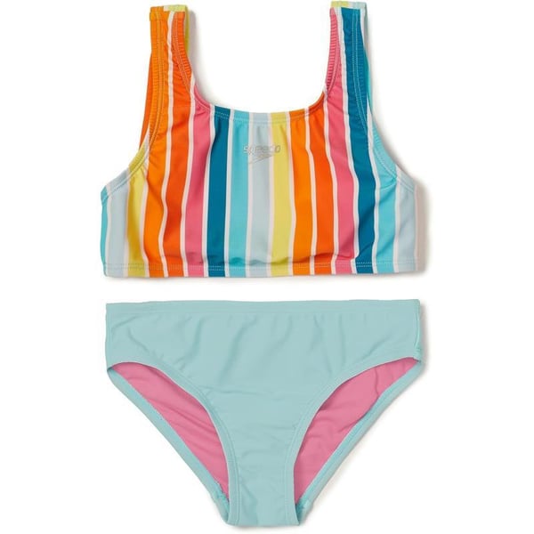 Speedo Girls Swimsuit Two Piece Bikini SetAqua Splash