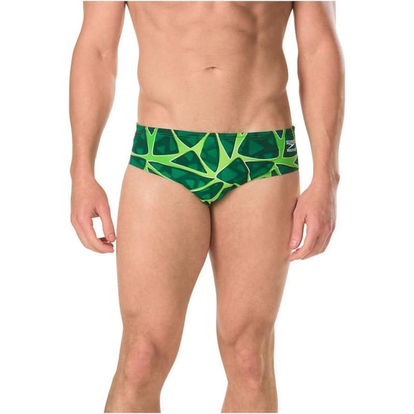 Speedo Mens Caged Out Brief Endurance SwimsuitSpeedo Green