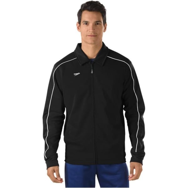 Speedo Mens Jacket Full Zip Collard Streamline Team Warm UpSpeedo Black