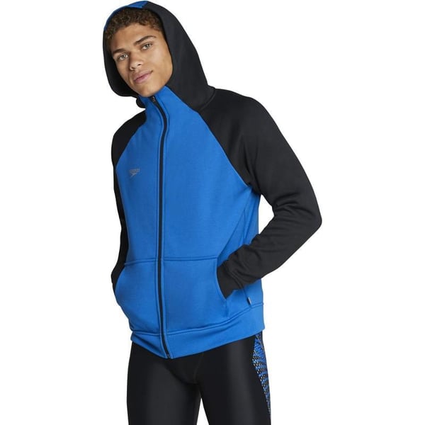 Speedo Mens Sweatshirt Full Zip Hooded Jacket Team Warm UpSpeedo Blue