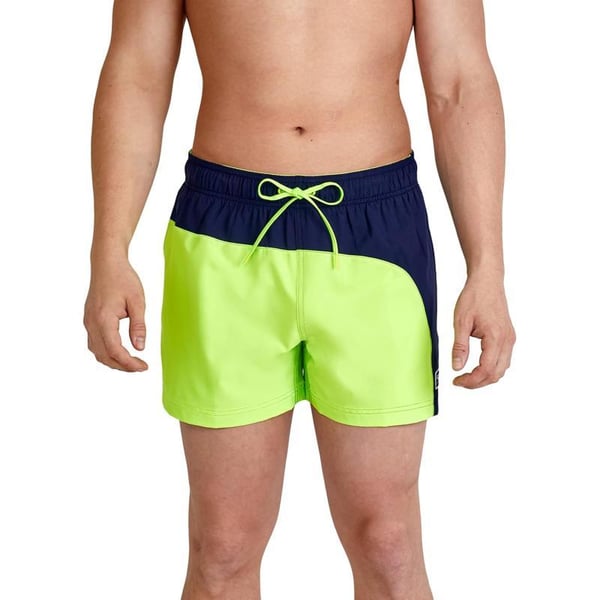 Speedo Mens Swim Trunk Short Length Redondo SolidBlock Green Gecko