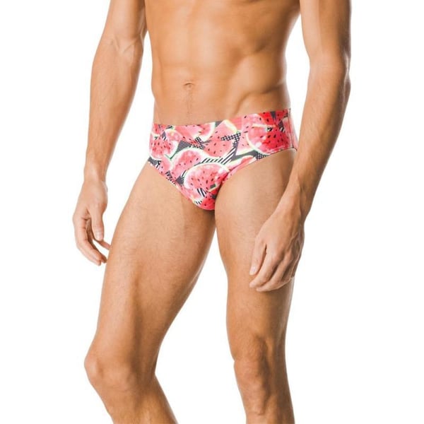 Speedo Mens Swimsuit Brief Endurance Lite Turnz PrintedDiscontinuedDeep Coral