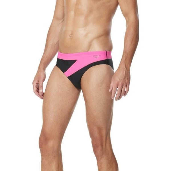 Speedo Mens Swimsuit Brief Endurance Lite Turnz PrintedDiscontinuedElectric Pink