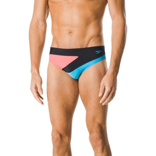 Speedo Mens Swimsuit Brief Endurance Lite Turnz PrintedDiscontinuedElectric Turquoise