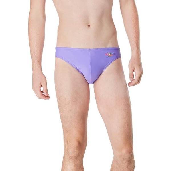 Speedo Mens Swimsuit Brief PowerFlex Eco Solar2023 Pride Wicked Purple