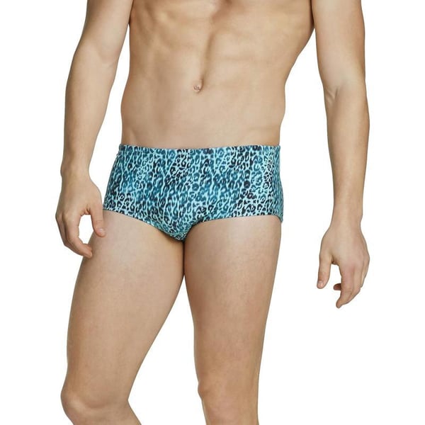 Speedo Mens Swimsuit Euro Brief Endurance PrintedAqua