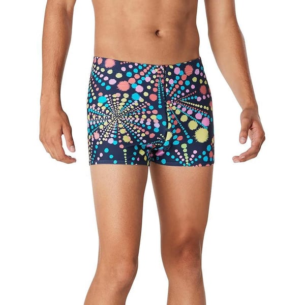 Speedo Mens Swimsuit Square Leg Eco Flex BeachstarDot Burst Naval Academy