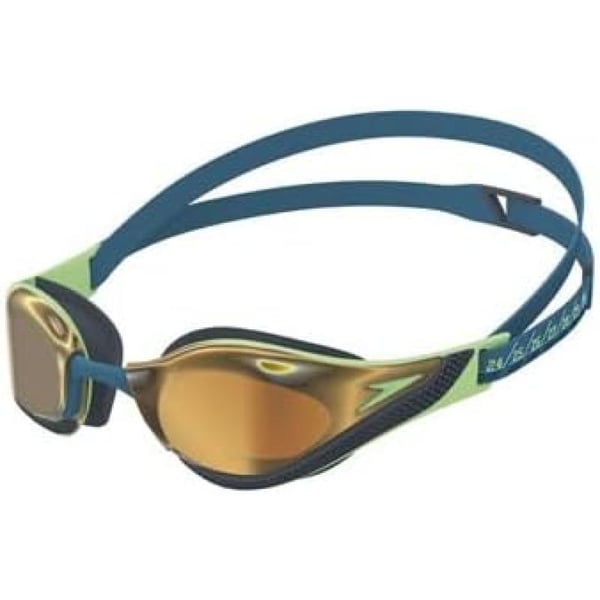 Speedo UnisexAdult Swim Goggles Mirrored Fastskin Pure FocusGreen GlowNord