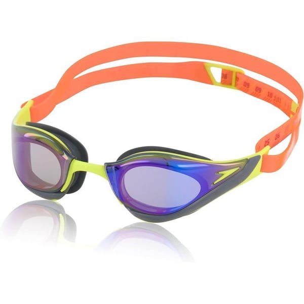 Speedo UnisexAdult Swim Goggles Mirrored Fastskin Pure FocusSalsoAtomic LimeViolet Gold