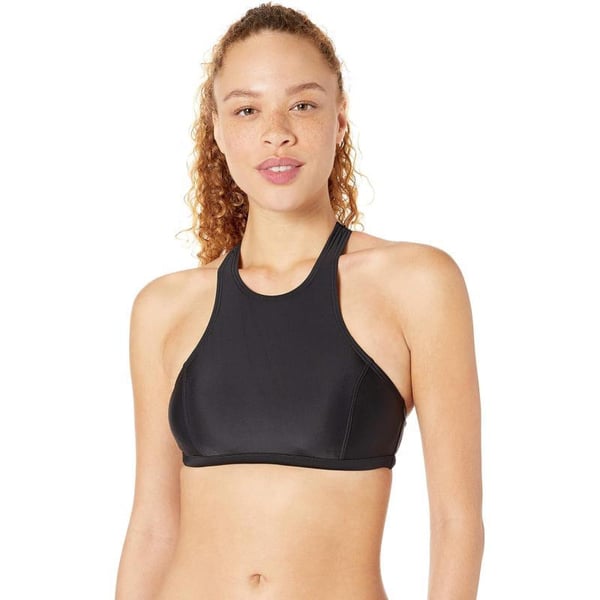 Speedo Womens High Neck Top Bikini Top black SmallSpeedo Black