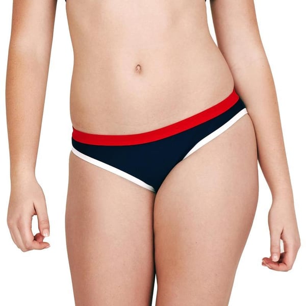 Speedo Womens Swimsuit Bottom Bikini Creora Highclo HipsterBinding RedWhiteBlue