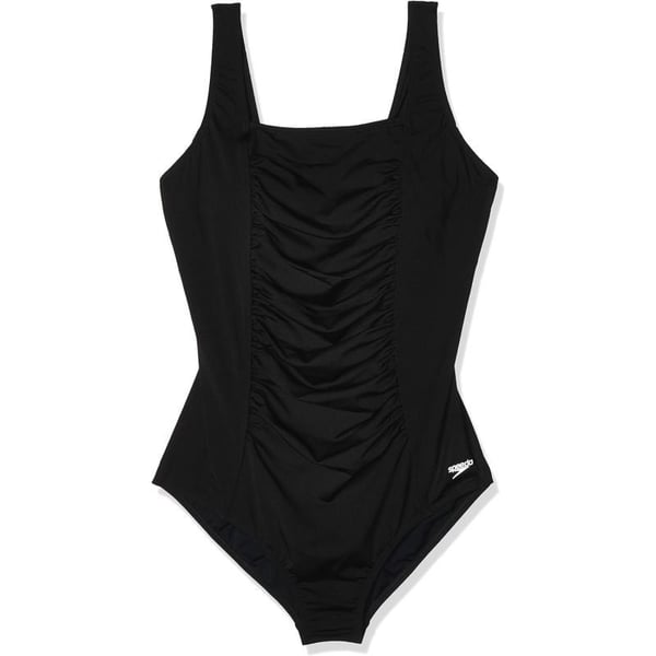 Speedo Womens Swimsuit One Piece Endurance Shirred Tank Moderate CutNew Speedo Black