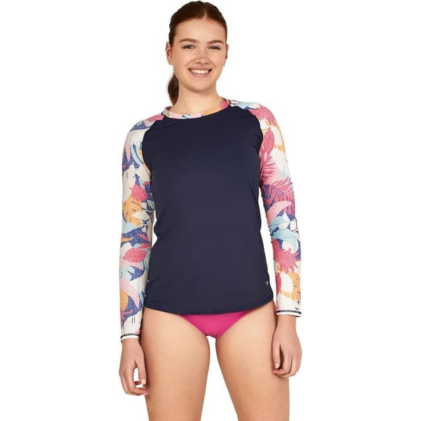 Speedo Womens Uv Swim Shirt Long Sleeve RashguardTexture Tropical