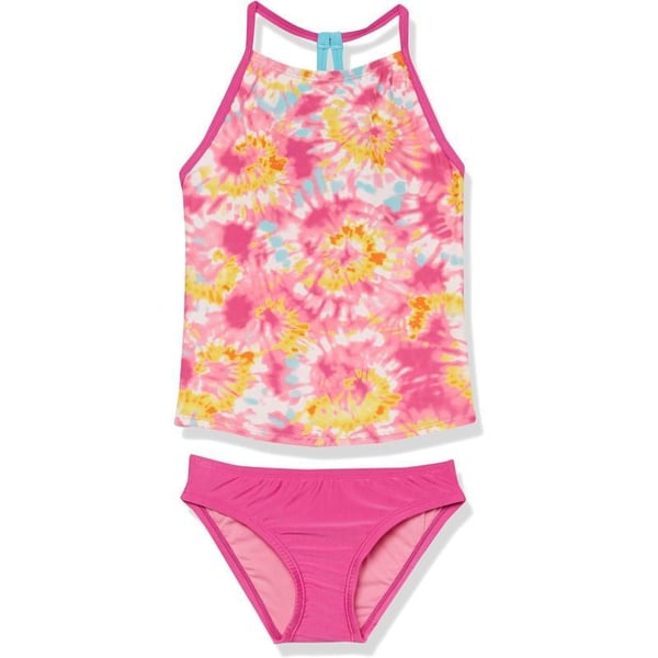 Speedo Girls Swimsuit Two Piece Tankini Thin StrapRose Violet