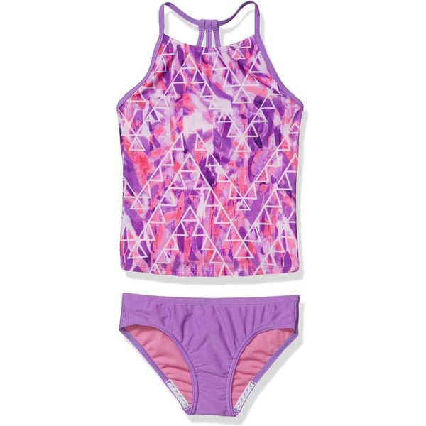 Speedo Girls Swimsuit Two Piece Tankini Thin StrapSweet Taro Strappy