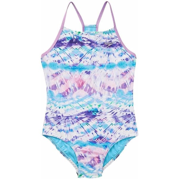 Speedo Girls Thin Strap One Piece SwimsuitPurple