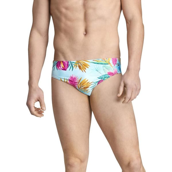 Speedo Mens Swimsuit Brief Endurance Lite Turnz PrintedBlue Hawaii