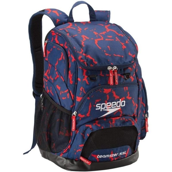 Speedo UnisexAdult Large Teamster Backpack 35LiterRedWhiteBlue