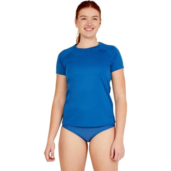 Speedo Womens Solid Short Sleeve RashguardSpeedo Blue