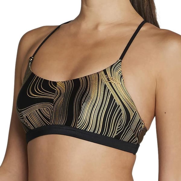 Speedo Womens Swimsuit TopBlackGold