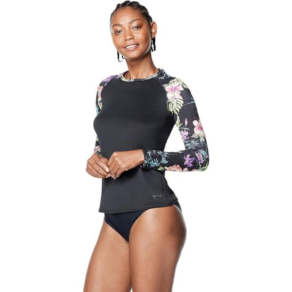 Speedo Womens Uv Swim Shirt Long Sleeve RashguardAcid Lime