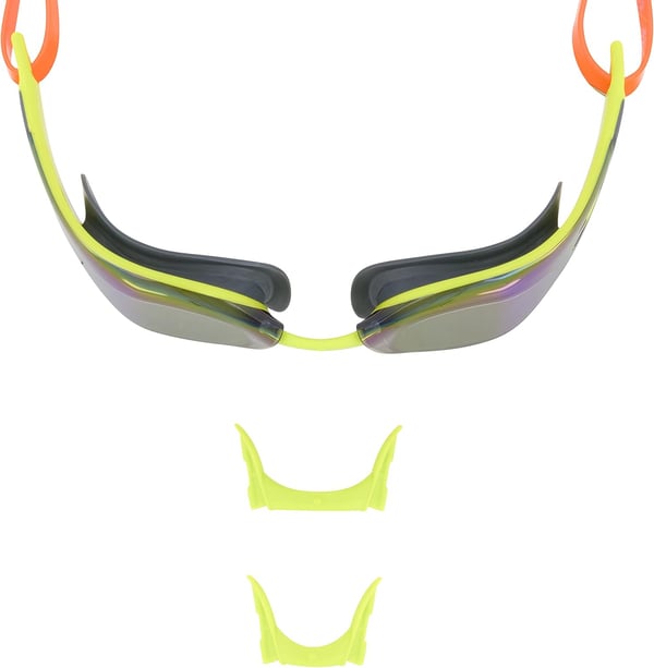 Speedo UnisexAdult Swim Goggles Mirrored Fastskin Pure FocusSalsoAtomic LimeViolet Gold