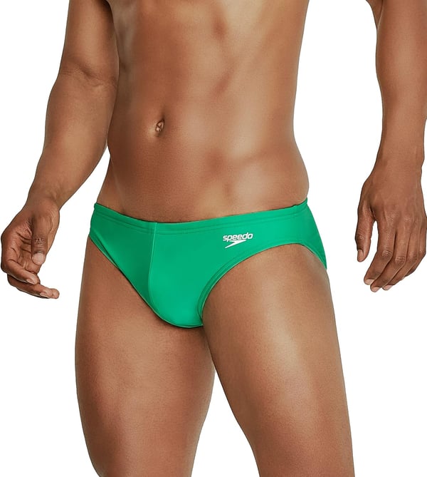 Speedo Mens Swimsuit Brief PowerFlex Eco SolarBright Green