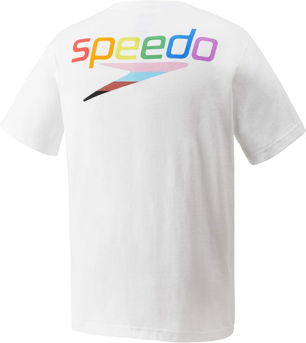 Speedo UnisexAdult TShirt Short Sleeve Crew Neck Pride GraphicWhite 2021