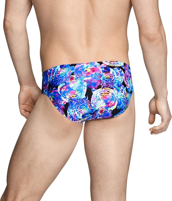 Speedo Mens Swimsuit Brief Endurance Lite Turnz PrintedBaja Blue