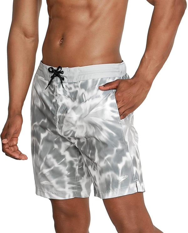 Mens Swim Trunk Knee Length Boardshort Bondi Printed18 Tides High Rise