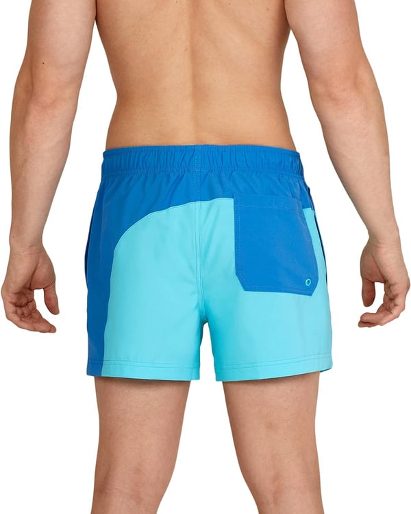 Speedo Mens Swim Trunk Short Length Redondo SolidBlock Blue Atoll