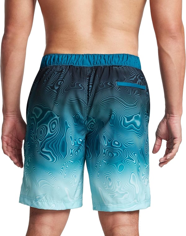 Mens Swim Trunk Knee Length Boardshort Bondi Printed20 Abyss Blend Anthracite