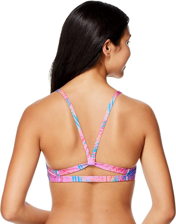 Speedo Womens Swimsuit Top Bikini Endurance Strappy Back DemiThrowing Shade