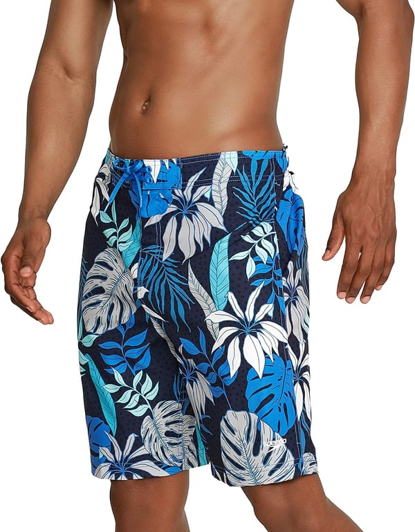 Mens Swim Trunk Knee Length Boardshort Bondi Printed20 Hothouse Peacoat