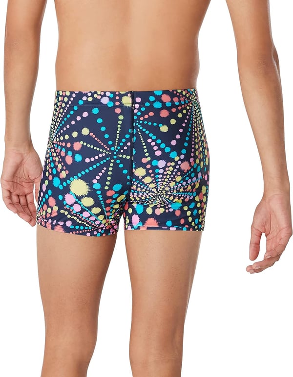 Speedo Mens Swimsuit Square Leg Eco Flex BeachstarDot Burst Naval Academy