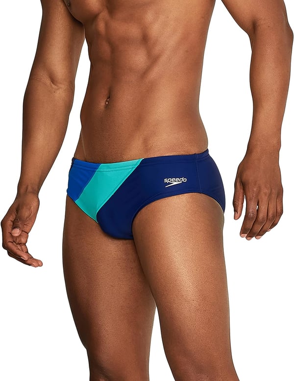 Speedo Mens Swimsuit Brief PowerFlex Eco SolarBlock Peacoat